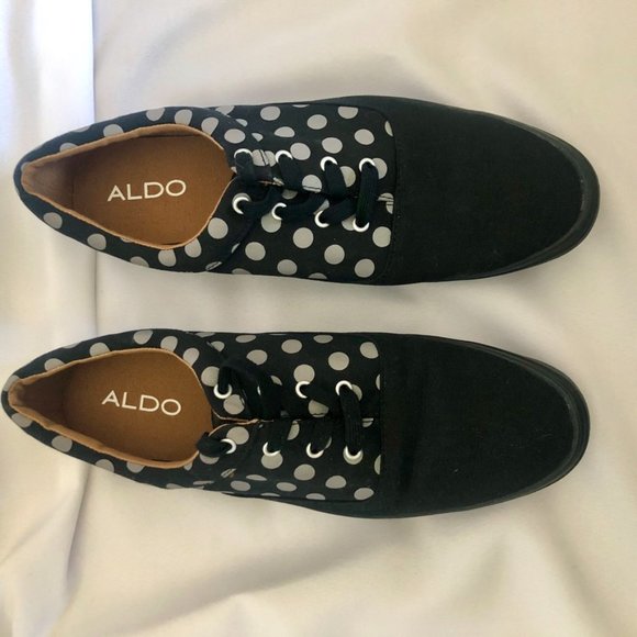 Aldo Other - ALDO BLACK WHITE POLKA DOT SNEAKERS